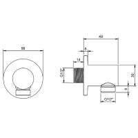 Шланговое подключение Villeroy&Boch Черное матовое арт-TVC000456000K5 — фото 2, Шланговые подключения