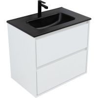 Тумба под раковину Aquanet Милан 70 подвесная Белый глянец арт-336368 — фото 6, Тумбы под раковину