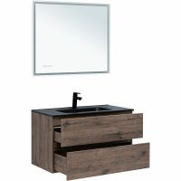 Тумба под раковину Aquanet Алвита New 90 подвесная Дуб веллингтон табак арт-334187 — фото 13, Тумбы под раковину