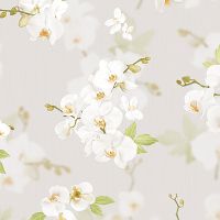 Обои Andrea Rossi Stromboli Винил на флизелине (1,06*10) Серый, Цветы/Листья арт-54342-3 — фото 1, Обои для стен