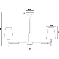 Люстра Maytoni House Zaragoza Белая Латунь арт-H001CL-07BS — фото 5, Люстры