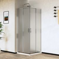 Душевой уголок Vincea City 80х80 профиль Хром стекло текстурное арт-VSS-5CT800MT — фото 1, Квадратные душевые уголки