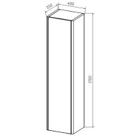 Шкаф пенал Astra Form Капелла 40 0 подвесной Белый арт-3110017 — фото 3, Пеналы для ванной комнаты