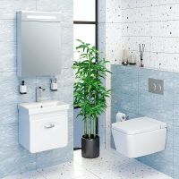 Зеркальный шкаф Runo Парма 50 R с подсветкой Белый арт-00-00001128 — фото 4, Зеркальные шкафы в ванную