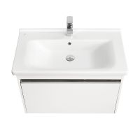 Тумба под раковину Aquaton Капри 80 подвесная Белая глянцевая арт-1A230201KP010 — фото 2, Тумбы под раковину