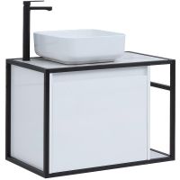 Тумба под раковину Aquanet Nova Lite Loft 75L подвесная Белый глянец арт-261650 — фото 7, Тумбы под раковину