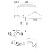 Душевая система Webert Armony Хром арт-AM760405015 — фото 2, Душевые стойки
