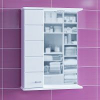 Зеркало со шкафом СанТа Омега 60 L с подсветкой Белое арт-107003 — фото 3, Зеркальные шкафы в ванную