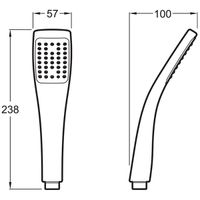 Ручной душ Jacob Delafon EO Хром арт-E3876-CP — фото 6, Лейки для душа