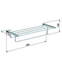 Полка для полотенец Bemeta Plaza Хром арт-118104122 — фото 2, Полки для полотенец