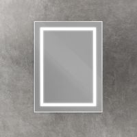 Зеркало BelBagno Kraft 60 с подсветкой Сатин с сенсорным выключателем арт-SPC-KRAFT-600-800-SENS-AL — фото 1, Зеркала в ванную комнату