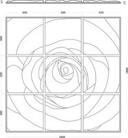 Гипсовое 3д панно Artpole Platinum Rose глянцевое 1800x1800 мм арт-GМ-0044 — фото 8, Гипсовые 3Д панели