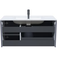 Тумба с раковиной Iddis Edifice 100 подвесная Темно-серая арт-EDI10D0i95K — фото 5, Тумбы с раковиной