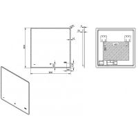 Зеркало Esbano 80 с подсветкой с сенсорным выключателем с подогревом и часами арт-ESMI2073TDS — фото 3, Зеркала в ванную комнату