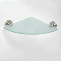 Стеклянная полка Bemeta Neo угловая Нержавеющая сталь арт-104102015 — фото 2, Полки для ванной и душа