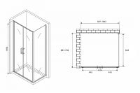 Душевой уголок Abber Sonnenstrand 100x70 профиль Черный стекло прозрачное арт-AG04100BC-S70B — фото 4, Прямоугольные душевые уголки