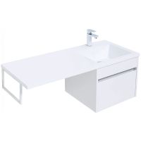 Тумба под раковину Aquanet Токио 110 подвесная Белая арт-236915 — фото 1, Тумбы под раковину