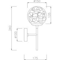 Настенный светильник Maytoni Modern Ligero Латунь арт-MOD061WL-01BS — фото 2, Бра