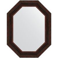 Зеркало Evoform Polygon 89х69 в багетной раме - Темный прованс 99 мм арт-BY 7219 — фото 1, Зеркала в ванную комнату