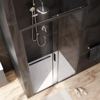 Товар: Душевая дверь AM.PM Gem 120 профиль Черный матовый стекло прозрачное арт-W90G-120-1-195BT - фото 3 Душевая дверь AM.PM Gem 120 профиль Черный матовый стекло прозрачное арт-W90G-120-1-195BT — фото 3, Раздвижные душевые двери