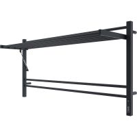 Электрический полотенцесушитель Terminus Горизонт П8 1200х600 с полкой Черный муар арт-4670078543349 — фото 1, Электрические полотенцесушители