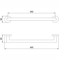 Полотенцедержатель Nofer Niza Сатин арт-16850.40.S — фото 2, Полотенцедержатели