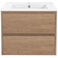 Тумба под раковину Vincea Gio 60 подвесная N.Oak арт-VMC-2G600NO — фото 2, Тумбы под раковину