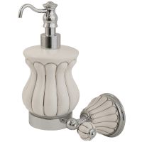 Дозатор для жидкого мыла Migliore Olivia Хром Белый арт-17546 — фото 1, Дозаторы