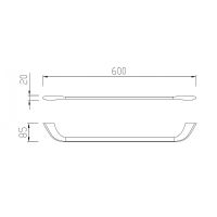 Полотенцедержатель Abber Nord Хром арт-AA1552 — фото 3, Полотенцедержатели