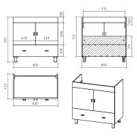 Тумба с раковиной Misty Дива 85 Белая арт-УТ000011765 — фото 7, Тумбы с раковиной