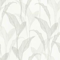 Обои Erismann Elle 2 Винил на флизелине (1,06*10,05) Белый/Серый, Листья арт-12117-31 — фото 1, Обои для стен