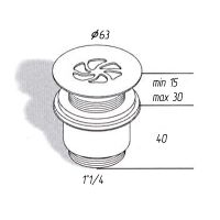 Донный клапан Migliore Ricambi Бронза арт-17944 — фото 2, Донные клапаны