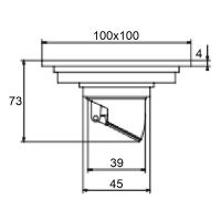 Душевой трап Orange 100x100 с решеткой Никель арт-TR01-005ni — фото 3, Трапы для душа