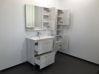 Зеркало со шкафом Comforty Верона 90 Дуб белый арт-00004136714 — фото 14, Зеркальные шкафы в ванную