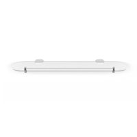 Стеклянная полка Langberger Lugano овальная Хром арт-24051H — фото 1, Полки для ванной и душа