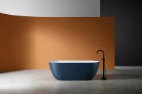 Ванна из искусственного камня Abber Frankfurt 170x75 Синяя матовая без гидромассажа арт-AM9941DB — фото 3, Ванны из искусственного камня