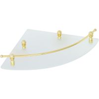 Стеклянная полка Veragio Gialetta угловая Золото арт-VR.GIL-6417.DO — фото 1, Полки для ванной и душа