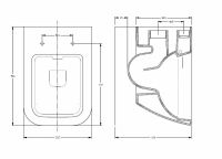 Товар: Унитаз Serel Rita подвесной с сиденьем Микролифт арт-RT26SL - фото 2 Унитаз Serel Rita подвесной с сиденьем Микролифт арт-RT26SL — фото 2, Подвесные унитазы