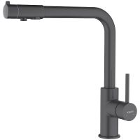 Смеситель для кухни Aquatek Европа Черный матовый арт-AQ1386MB — фото 1, Смесители для кухни