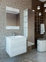 Зеркало Sanflor Чикаго 60/2 Дуб крафт белый арт-С08221 — фото 2, Зеркала в ванную комнату