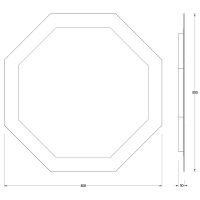 Зеркало Evoform Ledshine 80x80 с подсветкой 25.5 W - без выключателя - нейтральный белый свет арт-BY 2505 — фото 6, Зеркала в ванную комнату