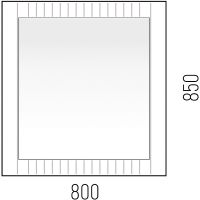 Зеркало Corozo Терра 80 Графит матовый арт-SD-00001327 — фото 5, Зеркала в ванную комнату