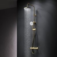 Душевая система AM.PM X-Joy с термостатом Золото арт-F0785A499 — фото 6, Душевые стойки