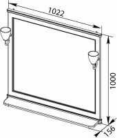 Зеркало Aquanet Валенса 100 Белое арт-180290 — фото 4, Зеркала в ванную комнату