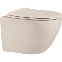 Товар: Унитаз Abber Bequem подвесной Бежевый матовый с сиденьем Микролифт арт-AC1101MBE - фото 1 Унитаз Abber Bequem подвесной Бежевый матовый с сиденьем Микролифт арт-AC1101MBE — фото 1, Подвесные унитазы