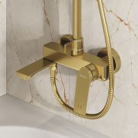 Душевая система Grossman Galaxy Золото брашированное арт-500.K35.01.320 — фото 6, Душевые стойки