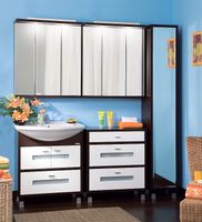 Товар: Комод Бриклаер Бали 70 Венге Белый глянцевый арт-4627125411878 - фото 6 Комод Бриклаер Бали 70 Венге Белый глянцевый арт-4627125411878 — фото 6, Комоды и тумбы для ванной комнаты