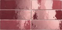 Керамическая плитка Equipe Artisan Burgundy настенная 6,5х20 см арт-24467 — фото 1, Керамическая плитка