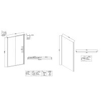 Душевой уголок Niagara Nova 90х100 профиль Хром стекло прозрачное арт-NG-64-9A-A100-34 — фото 11, Прямоугольные душевые уголки