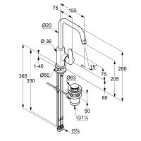 Товар: Смеситель для раковины Kludi Objekta Хром арт-320230575 - фото 3 Смеситель для раковины Kludi Objekta Хром арт-320230575 — фото 3, Смесители для раковины